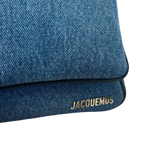 Jacquemus Denim Le Petit Bambimou Shoulder Bag with Removable Shoulder Strap - Picture 4 of 13